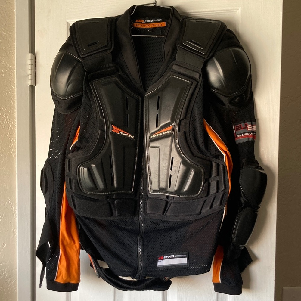 Black and Orange Motorcycle Jacket